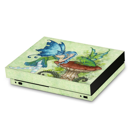 Amy Brown Fairy Art Frog Gossip Pixie Vinyl Sticker Skin Decal Cover for Microsoft Xbox One X Console