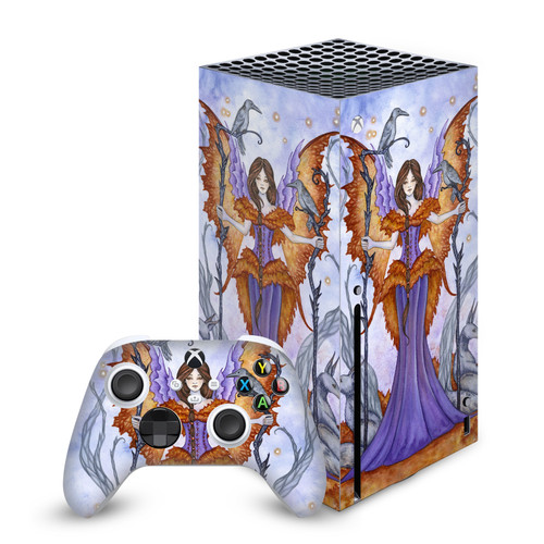 Amy Brown Fairy Art Raven Pixie Vinyl Sticker Skin Decal Cover for Microsoft Series X Console & Controller