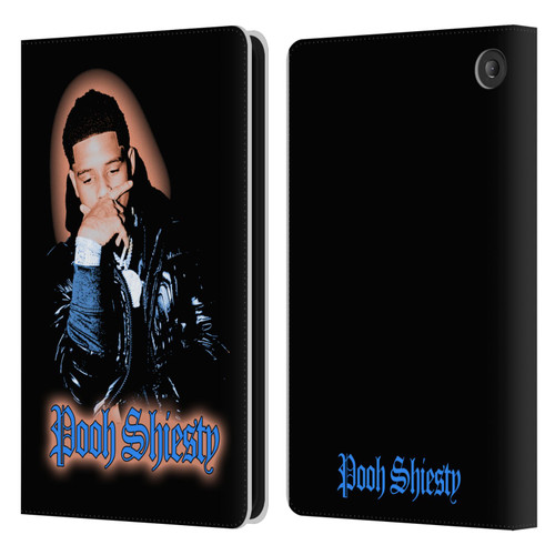 Pooh Shiesty Graphics Light Leather Book Wallet Case Cover For Amazon Fire 7 2022