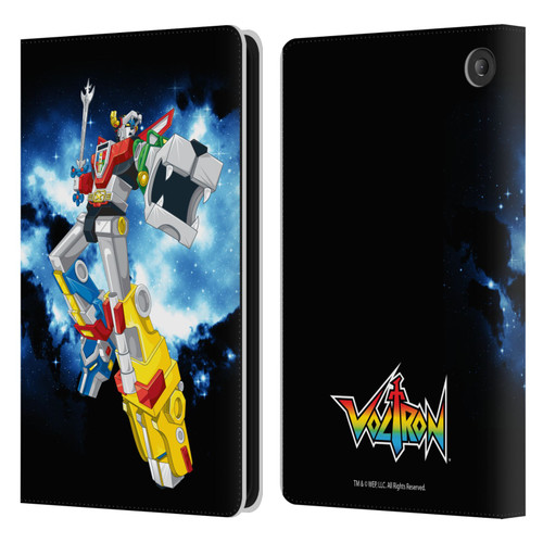 Voltron Graphics Galaxy Nebula Robot Leather Book Wallet Case Cover For Amazon Fire 7 2022