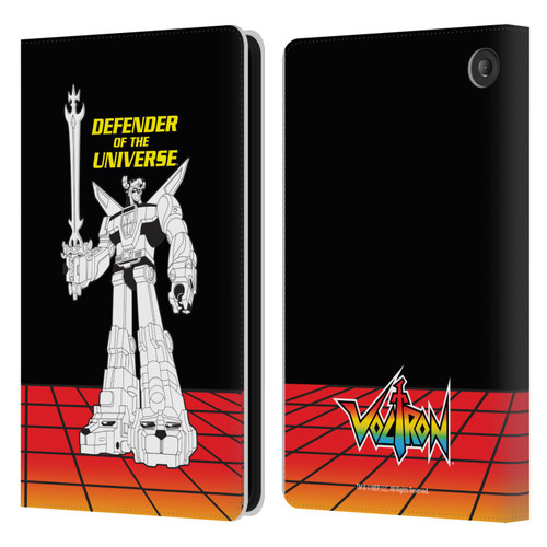 Voltron Graphics Defender Universe Retro Leather Book Wallet Case Cover For Amazon Fire 7 2022
