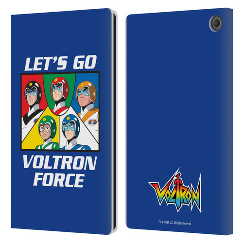 Voltron Graphics Go Voltron Force Leather Book Wallet Case Cover For Amazon Fire Max 11 2023
