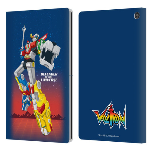 Voltron Graphics Defender Of Universe Gradient Leather Book Wallet Case Cover For Amazon Fire HD 10 / Plus 2021