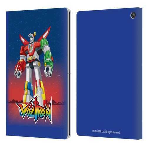 Voltron Graphics Robot Leather Book Wallet Case Cover For Amazon Fire HD 10 / Plus 2021