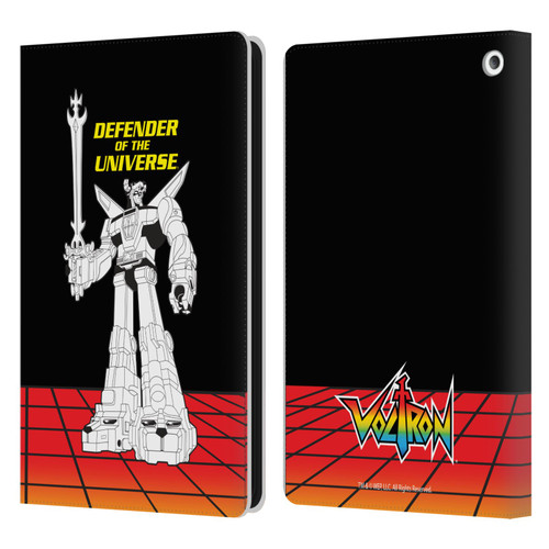 Voltron Graphics Defender Universe Retro Leather Book Wallet Case Cover For Amazon Fire HD 8/Fire HD 8 Plus 2020