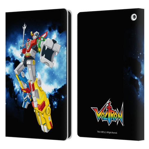 Voltron Graphics Galaxy Nebula Robot Leather Book Wallet Case Cover For Amazon Fire HD 8/Fire HD 8 Plus 2020