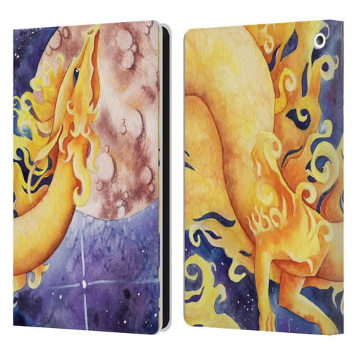 Carla Morrow Dragons Golden Sun Dragon Leather Book Wallet Case Cover For Amazon Fire HD 8/Fire HD 8 Plus 2020