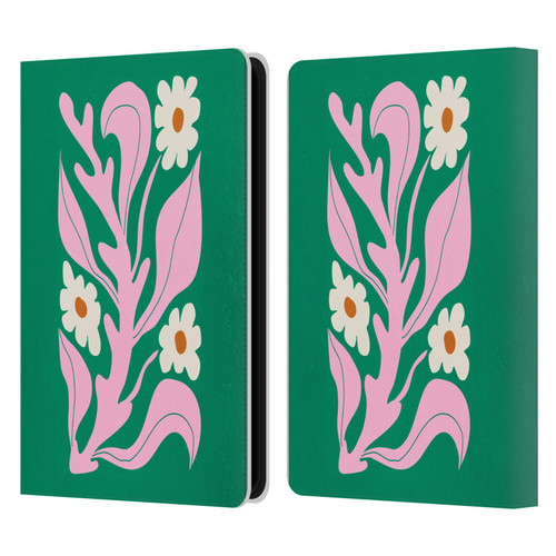 Ayeyokp Plants And Flowers Green Les Fleurs Color Leather Book Wallet Case Cover For Amazon Kindle Paperwhite 5 (2021)