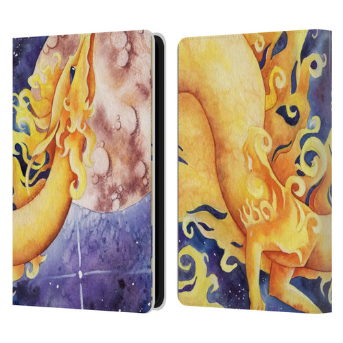 Carla Morrow Dragons Golden Sun Dragon Leather Book Wallet Case Cover For Amazon Kindle Paperwhite 5 (2021)