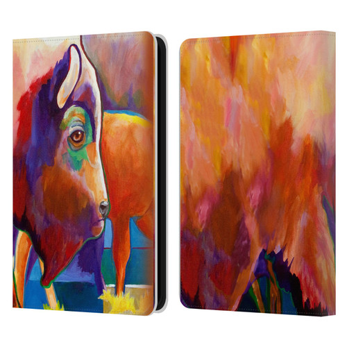 Jody Wright Animals Bison Leather Book Wallet Case Cover For Amazon Kindle 11th Gen 6in 2022