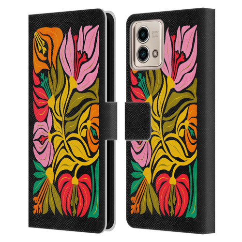Ayeyokp Plants And Flowers Flor De Mar Flower Market Leather Book Wallet Case Cover For Motorola Moto G Stylus 5G 2023