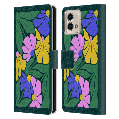Ayeyokp Plants And Flowers Summer Foliage Flowers Matisse Leather Book Wallet Case Cover For Motorola Moto G Stylus 5G 2023