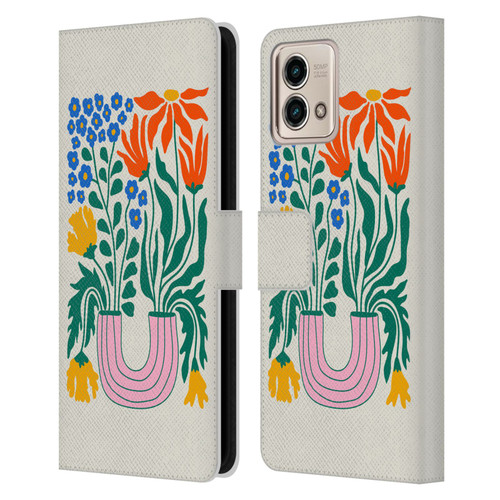 Ayeyokp Plants And Flowers Withering Flower Market Leather Book Wallet Case Cover For Motorola Moto G Stylus 5G 2023