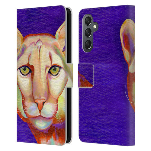 Jody Wright Animals Panther Leather Book Wallet Case Cover For Samsung Galaxy A25 5G