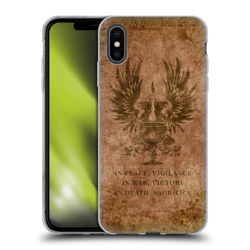 EA Bioware Dragon Age Heraldry Grey Wardens Distressed Soft Gel Case for Apple iPhone XS Max