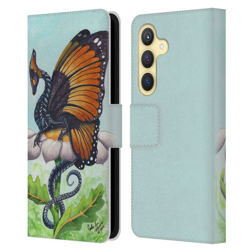 Carla Morrow Dragons The Monarch Leather Book Wallet Case Cover For Samsung Galaxy S24 5G