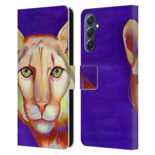 Jody Wright Animals Panther Leather Book Wallet Case Cover For Samsung Galaxy M54 5G