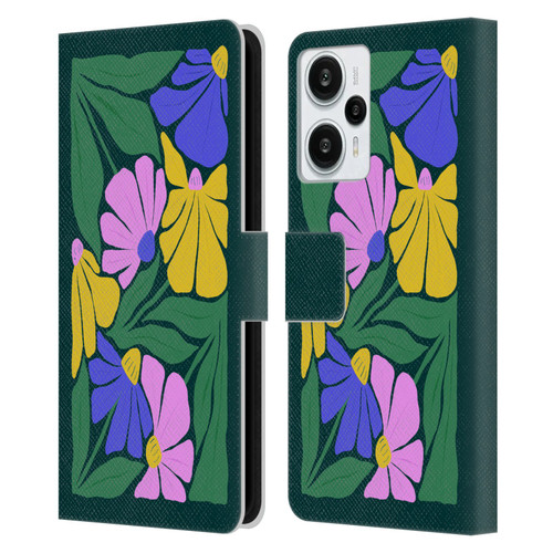 Ayeyokp Plants And Flowers Summer Foliage Flowers Matisse Leather Book Wallet Case Cover For Xiaomi Redmi Note 12T