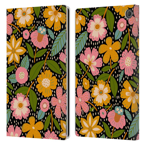 Gabriela Thomeu Floral Floral Jungle Leather Book Wallet Case Cover For Amazon Fire Max 11 2023