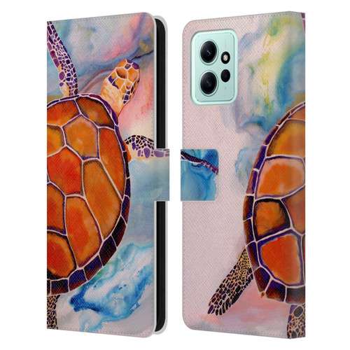 Jody Wright Animals Tranquility Sea Turtle Leather Book Wallet Case Cover For Xiaomi Redmi 12