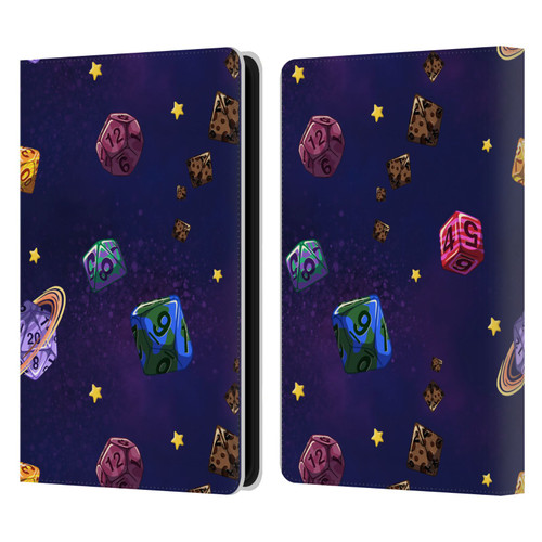 Carla Morrow Patterns Dice Numbers Leather Book Wallet Case Cover For Amazon Kindle Paperwhite 5 (2021)