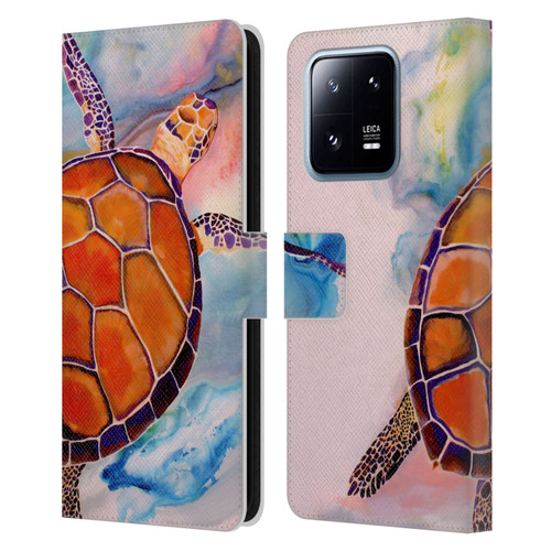 Jody Wright Animals Tranquility Sea Turtle Leather Book Wallet Case Cover For Xiaomi 13 Pro 5G