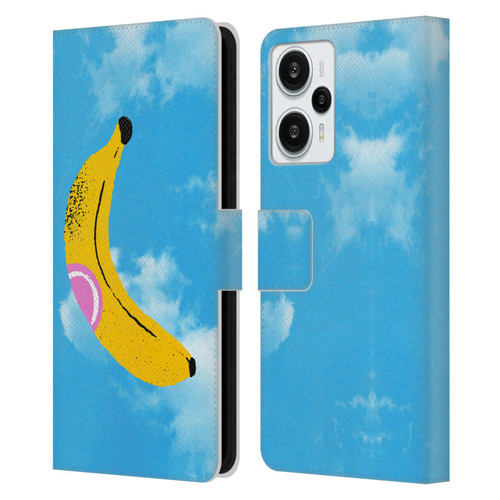 Ayeyokp Pop Banana Pop Art Sky Leather Book Wallet Case Cover For Xiaomi Redmi Note 12T