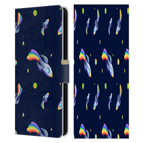Carla Morrow Patterns Rocketship Leather Book Wallet Case Cover For Samsung Galaxy S23 FE 5G