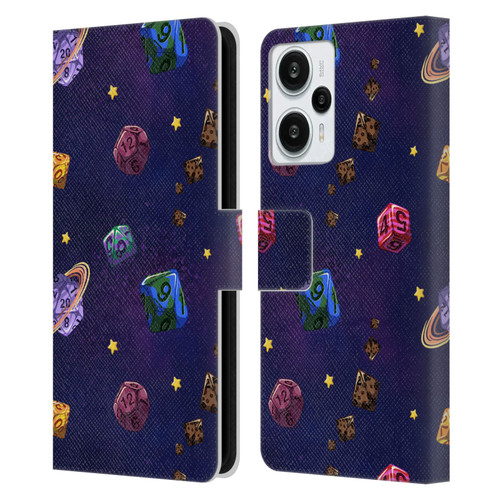 Carla Morrow Patterns Dice Numbers Leather Book Wallet Case Cover For Xiaomi Redmi Note 12T