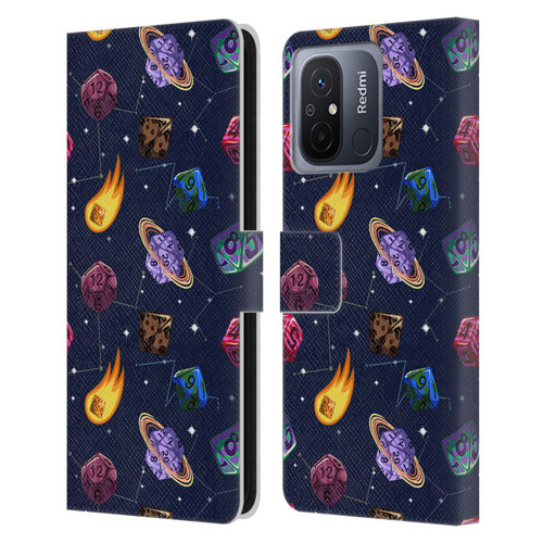 Carla Morrow Patterns Colorful Space Dice Leather Book Wallet Case Cover For Xiaomi Redmi 12C