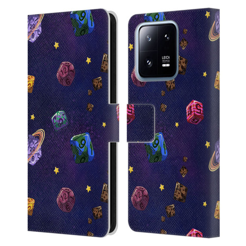 Carla Morrow Patterns Dice Numbers Leather Book Wallet Case Cover For Xiaomi 13 Pro 5G