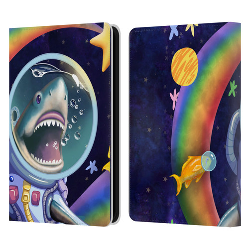 Carla Morrow Rainbow Animals Shark & Fish In Space Leather Book Wallet Case Cover For Amazon Kindle 11th Gen 6in 2022