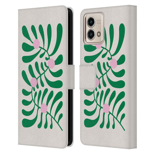 Ayeyokp Plant Pattern Summer Bloom White Leather Book Wallet Case Cover For Motorola Moto G Stylus 5G 2023