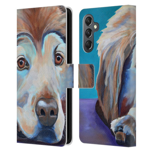 Jody Wright Dog And Cat Collection A Little Rest & Relaxation Leather Book Wallet Case Cover For Samsung Galaxy A25 5G