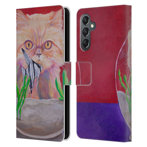 Jody Wright Dog And Cat Collection Infinite Possibilities Leather Book Wallet Case Cover For Samsung Galaxy A25 5G