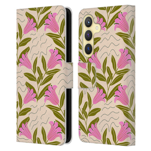 Gabriela Thomeu Floral Tulip Leather Book Wallet Case Cover For Samsung Galaxy S24 5G
