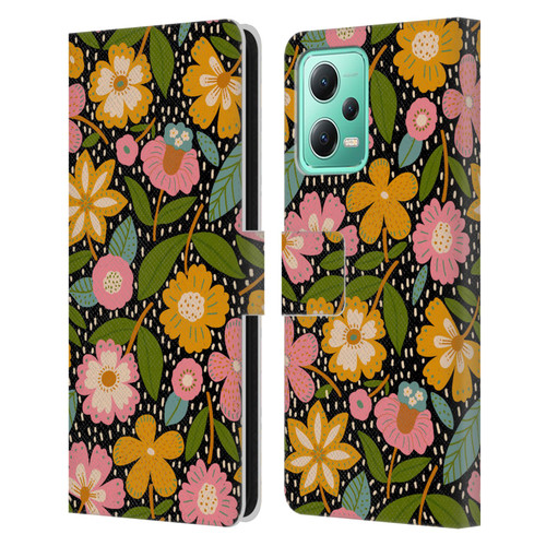 Gabriela Thomeu Floral Floral Jungle Leather Book Wallet Case Cover For Xiaomi Redmi Note 12 5G