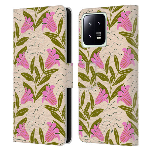 Gabriela Thomeu Floral Tulip Leather Book Wallet Case Cover For Xiaomi 13 5G