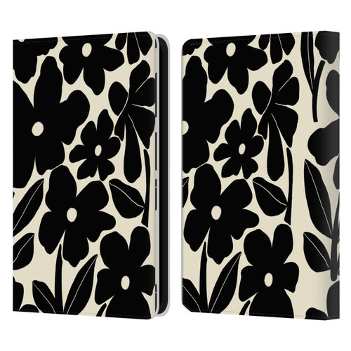 Gabriela Thomeu Retro Black And White Groovy Leather Book Wallet Case Cover For Amazon Kindle 11th Gen 6in 2022