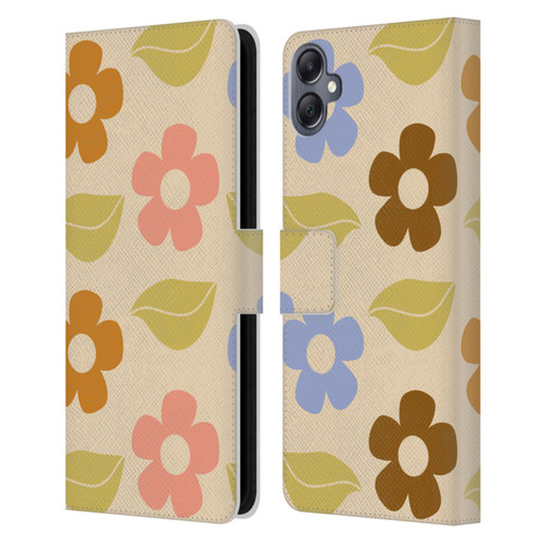 Gabriela Thomeu Retro Flower Vibe Vintage Pattern Leather Book Wallet Case Cover For Samsung Galaxy A05