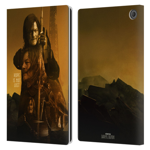 The Walking Dead: Daryl Dixon Key Art Double Exposure Leather Book Wallet Case Cover For Amazon Fire Max 11 2023