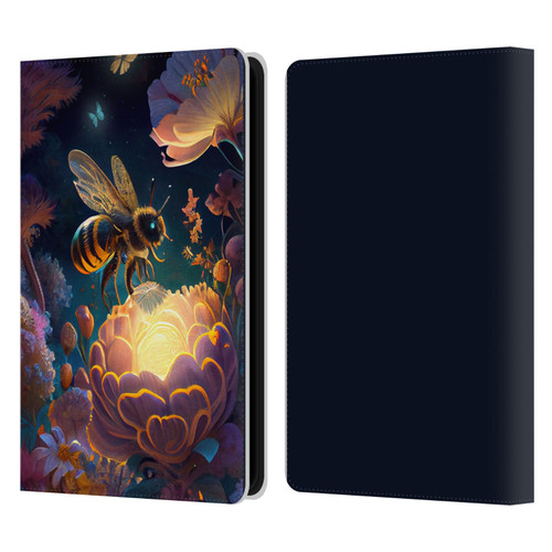 JK Stewart Art Bee Leather Book Wallet Case Cover For Amazon Kindle Paperwhite 5 (2021)
