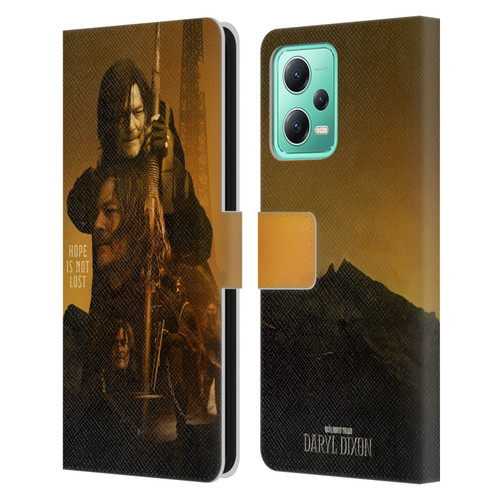 The Walking Dead: Daryl Dixon Key Art Double Exposure Leather Book Wallet Case Cover For Xiaomi Redmi Note 12 5G