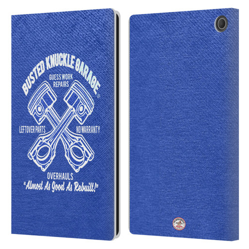Busted Knuckle Garage Graphics Overhauls Leather Book Wallet Case Cover For Amazon Fire Max 11 2023