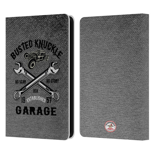 Busted Knuckle Garage Graphics No Scar Leather Book Wallet Case Cover For Amazon Kindle 11th Gen 6in 2022