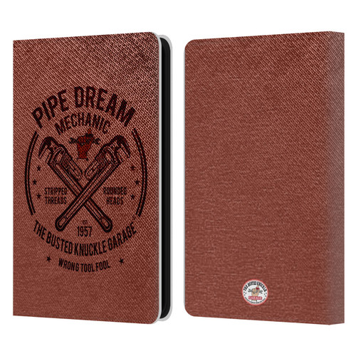 Busted Knuckle Garage Graphics Pipe Dream Leather Book Wallet Case Cover For Amazon Kindle 11th Gen 6in 2022