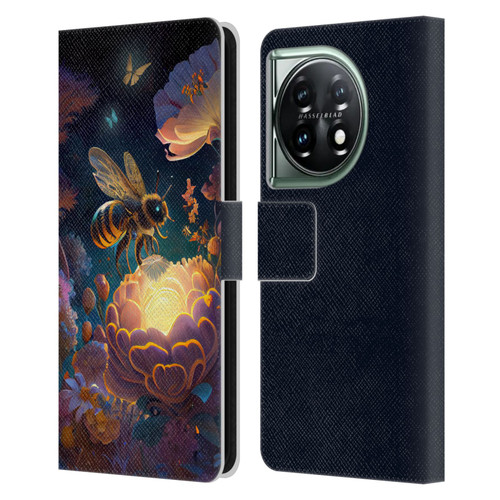 JK Stewart Art Bee Leather Book Wallet Case Cover For OnePlus 11 5G