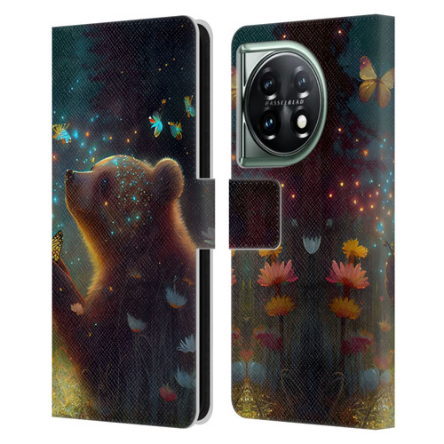 JK Stewart Art Bear Leather Book Wallet Case Cover For OnePlus 11 5G