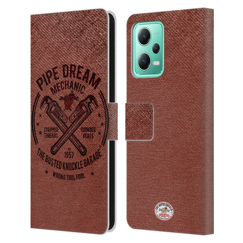 Busted Knuckle Garage Graphics Pipe Dream Leather Book Wallet Case Cover For Xiaomi Redmi Note 12 5G