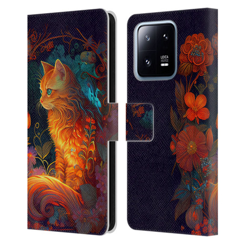 JK Stewart Art Cat Leather Book Wallet Case Cover For Xiaomi 13 Pro 5G